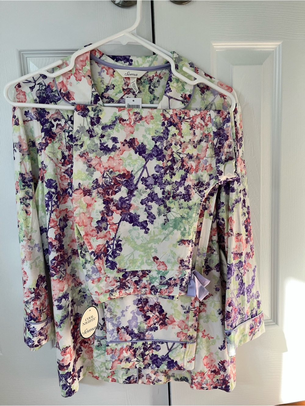 Soma EMB Cool Nights Pajama Set in Dreamland Floral Sz M NWT ⭐️ - Picture 8 of 9
